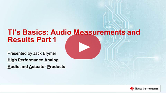 音頻應用中的訊噪比測量