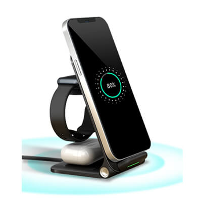 YOMIX三合一快充無線充電座